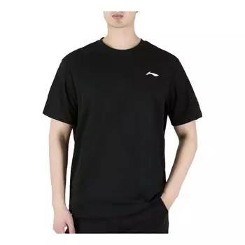 Футболка с небольшим логотипом Li-Ning, черный