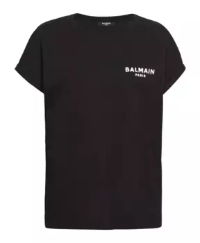 Футболка с нечетким логотипом Парижа Balmain, черный