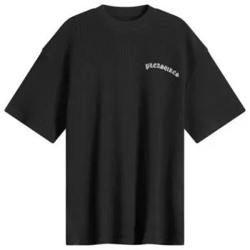 Футболка с нейронной вафельной структурой Pleasures, черный