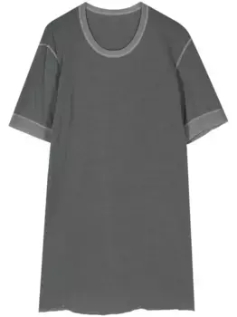 Футболка с необработанными краями Boris Bidjan Saberi, зеленый