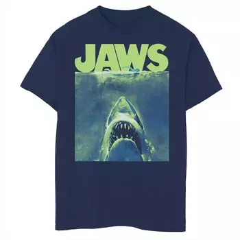 Футболка с неоновым логотипом и графическим рисунком Jaws Surfacing для мальчиков 8–20 лет Licensed Character