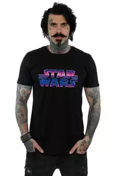 Футболка с неоновым логотипом Star Wars, черный