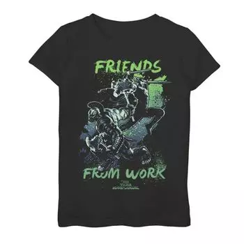 Футболка с неоновым рисунком для девочек 7–16 лет Marvel Thor Ragnarok Hulk Heroes From Work Marvel