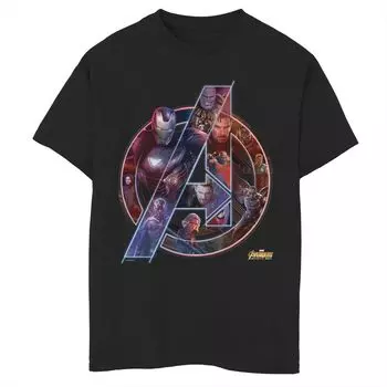 Футболка с неоновым рисунком для мальчиков 8–20 лет Marvel Avengers Team Licensed Character