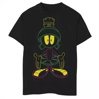 Футболка с неоновым рисунком Looney Tunes Marvin The Martian для мальчиков 8–20 лет Licensed Character