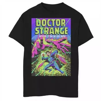 Футболка с неоновым рисунком «Marvel Doctor Strange Mystic Arts» для мальчиков 8–20 лет Marvel