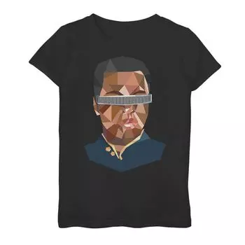 Футболка с низкополигональной графикой Geordi для девочек 7–16 лет Star Trek Next Generation Geordi Licensed Character