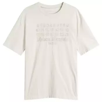 Футболка с номерами Maison Margiela, экрю