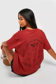 Футболка с номером маленького ангела Boohoo, ржавый