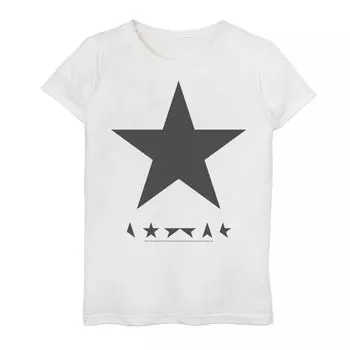 Футболка с обложкой альбома «David Bowie Black Star» для девочек 7–16 лет с графическим рисунком Licensed Character