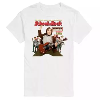 Футболка с обложкой Big & Tall School of Rock Licensed Character, белый