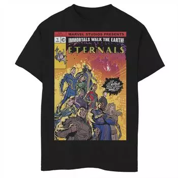 Футболка с обложкой ретро-комикса Marvel Eternals для мальчиков 8–20 лет и постером с графикой Licensed Character