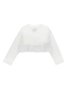 Футболка с оборками Douuod Kids, белый