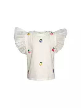 Футболка с оборками Fruity Fun Lola + The Boys, белый