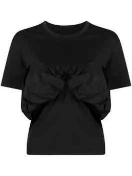 Футболка с оборками JNBY, черный