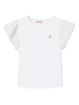 Футболка с оборками TWINSET, белый
