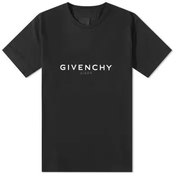 Футболка с обратным логотипом Givenchy Paris, черный