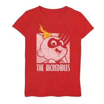 Футболка с огненной головой Disney/Pixar's Incredibles 2 Jack Jack для девочек 7–16 лет Licensed Character