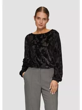 Футболка s.Oliver BLACK LABEL T-Shirt langarm, черный