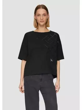 Футболка s.Oliver BLACK LABEL T-Shirt kurzarm, черный