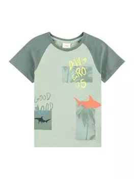 Футболка S.Oliver, изумрудный/светло-зеленый