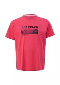 Футболка s.Oliver Men Tall Sizes, розовый