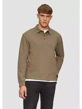 Футболка s.Oliver Polo-Shirt langarm, коричневый