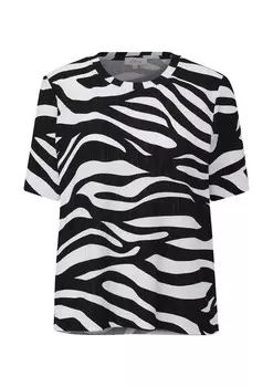 Футболка s.Oliver Shirt, черный/белый