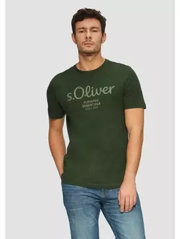 Футболка s.Oliver T-Shirt kurzarm, оливковый