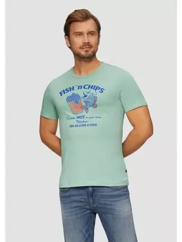 Футболка s.Oliver T-Shirt kurzarm, зеленый