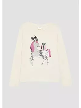 Футболка s.Oliver T-Shirt langarm, бежевый