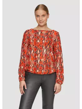 Футболка s.Oliver T-Shirt langarm, цвет Mehrfarbig-orange