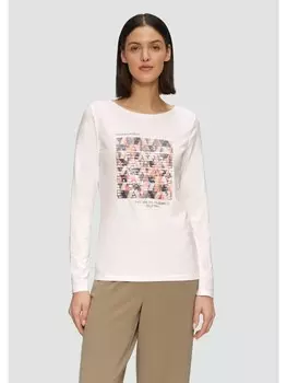 Футболка s.Oliver T-Shirt langarm, кремовый