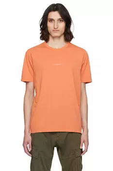 Футболка с оранжевым принтом C.P. Company