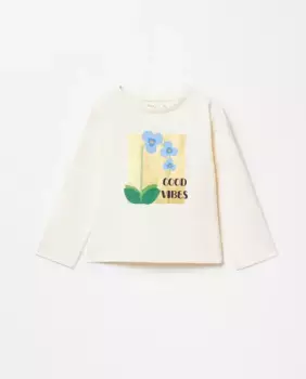 Футболка с орхидеей Sfera, цвет Crudo