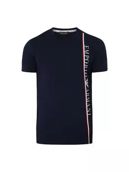 Футболка с оригинальным логотипом Emporio Armani, синий