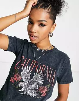 футболка с орлом Miss Selfridge California