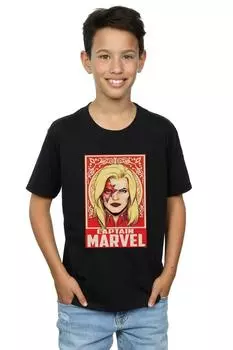 Футболка с орнаментом «Капитан» Marvel, черный
