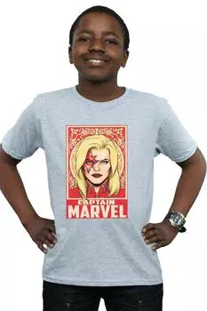 Футболка с орнаментом «Капитан» Marvel, серый
