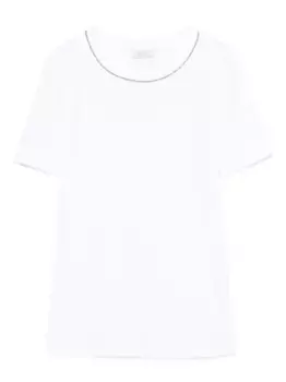 Футболка с отделкой цепочкой Peserico, белый
