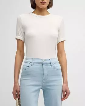 Футболка с отделкой крючком FRAME, цвет White