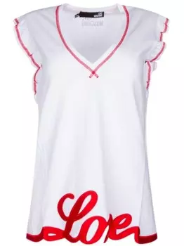 Футболка с отделкой Love Moschino Love, белый