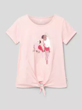 Футболка с отделкой пайетками Basefield, розовый