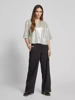 Футболка с отделкой пайетками модель 'GARDONE' Marella, кремовый