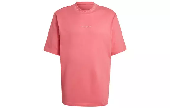 Футболка с отделкой в рубчик для мужчин, фуксия Adidas Originals, фуксия