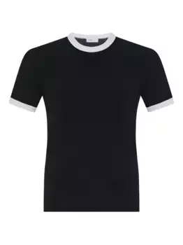 Футболка с отделкой в рубчик Rosetta Getty, черный