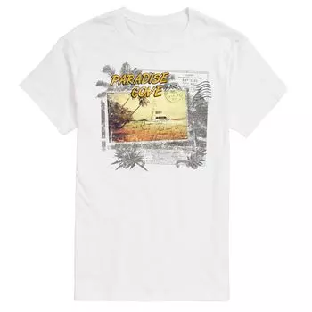 Футболка с открыткой Big & Tall Paradise Cove Licensed Character, белый