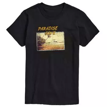 Футболка с открыткой Big & Tall Paradise Cove Licensed Character, черный