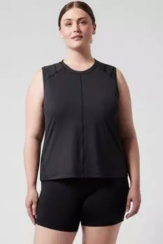 Футболка с открытой спиной из сетки UPF Athleta, черный