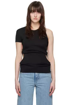 Футболка с открытым боковым разрезом Christopher Esber, черный